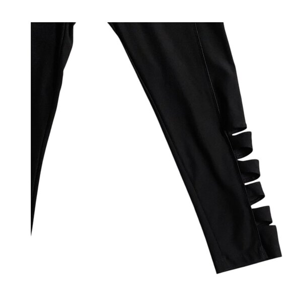 Vogo Athletica Cropped Yoga Pants Womens Size Small Gray Strappy Ankle Bottoms - Picture 7 of 8